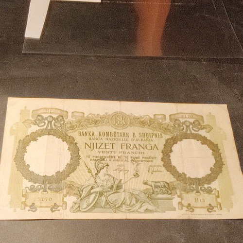 Banconota albania franga - franga, /