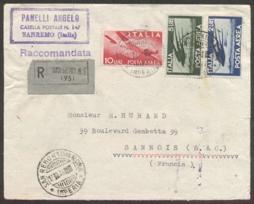 Copertina posta aerea 1946